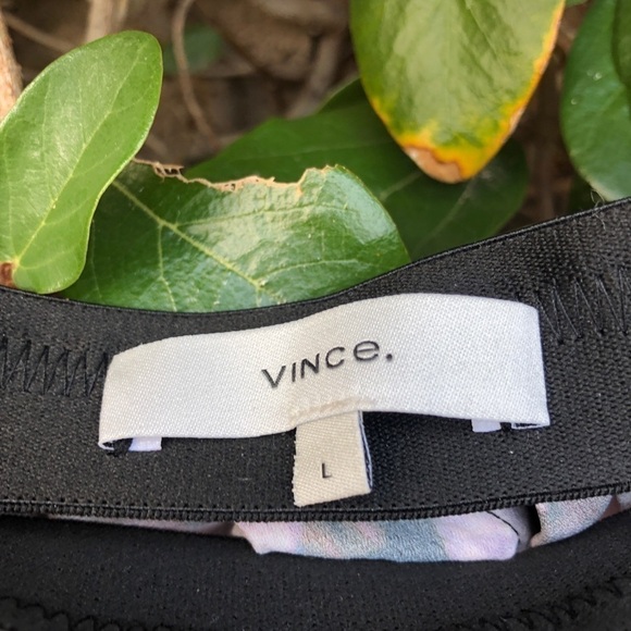 Vince Micro Painted Floral Pleated Culotte Pants L - Picture 8 of 9